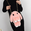 Fashion Ladies Faux Fur Cartoon Rabbit Chain Shoulder Hand Bag for Girls