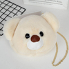 Fashion Plush Bear Rabbit Head Bag Fur Handbag Shoulder Bag