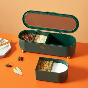 Hot Sale herb & spice tools Kitchen Household Seasoning Box Multifunctional 4 In 1 Spice Box