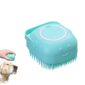 Dog Bath Brush Scrubber Silicone Pet Grooming Shower Cleaning Massage Brush