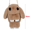 Fashion Ladies Faux Fur Cartoon Rabbit Chain Shoulder Hand Bag for Girls