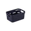 Stackable Rectangular PP Plastic Storage Basket for Living Room with Handle