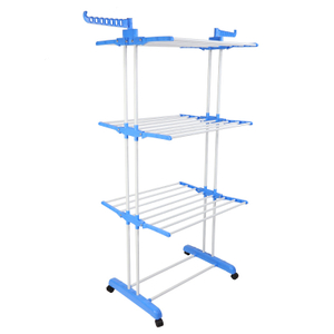 Stainless Steel 4 Layers Indoor and Outdoor Cloth Standing Hanger Clothes Drying Rack Cloth Dryer Rack