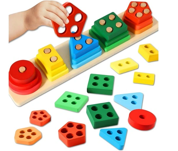 Montessori Classification Jigsaw Puzzle Wooden Educational Sensory Toy Building Blocks