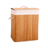 Foldable modern biodegradable folding laundry basket Hamper home bamboo clothe storage basket for closet