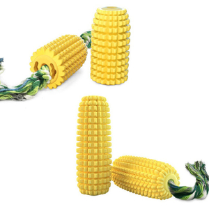 Puppy Teeth Chew Corn Stick Toy Durable Squeaky Interactive Pet Chew Toys for Small Meduium Large Breed