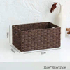 Modern Wicker Storage Baskets with Handles and Iron Frame for Living Room