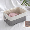 Modern Foldable Canvas Laundry Baskets with Cotton Handles, Dustproof Fabric for Closet