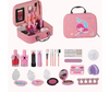 Girl makeup cosmetics and nail shadows cosmetic box