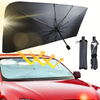 Car Windshield Shade Umbrella Car Front Windshield with 360 Degree Rotation Bendable Handle